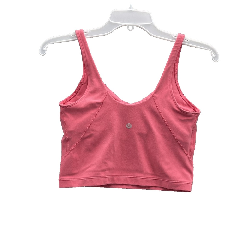 Lululemon Sports Built Bra Women 6 Pink Tank Top Activewear Training Athleisure